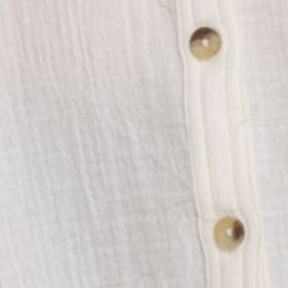 new Free People Cardiff 100% Cottone GAUZY! Button-Down Shirt Tunic 3S2 - Picture 7 of 11